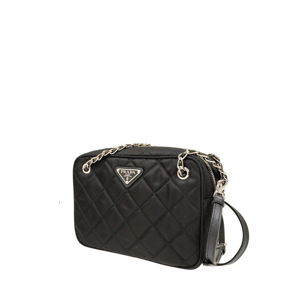 Prada Quilted Tessuto Mini Crossbody Bag - Black