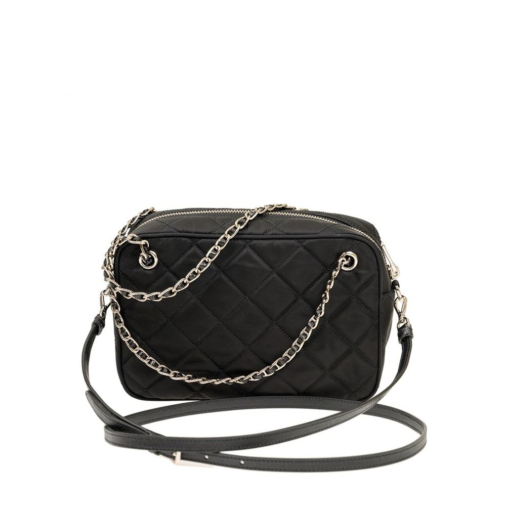 Prada Quilted Tessuto Mini Crossbody Bag - Black