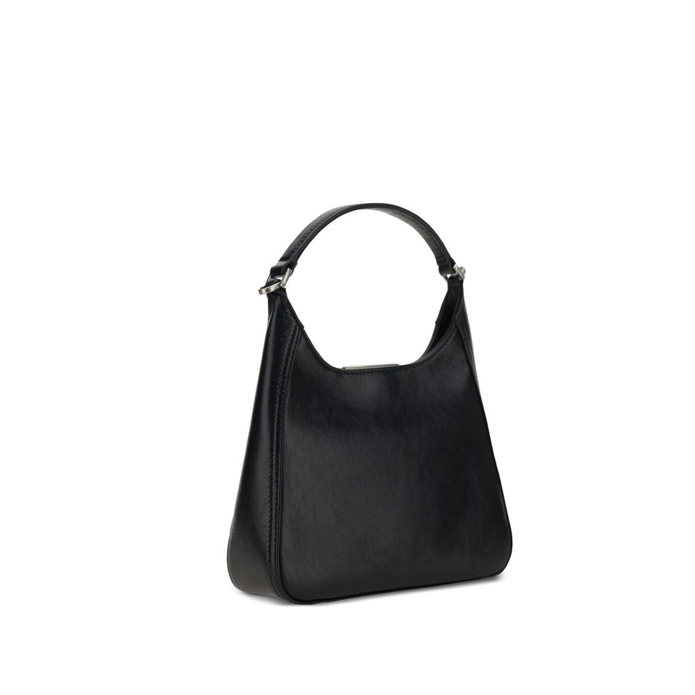 Balenciaga Black BB Soft Hobo Bag with Silver Hardware