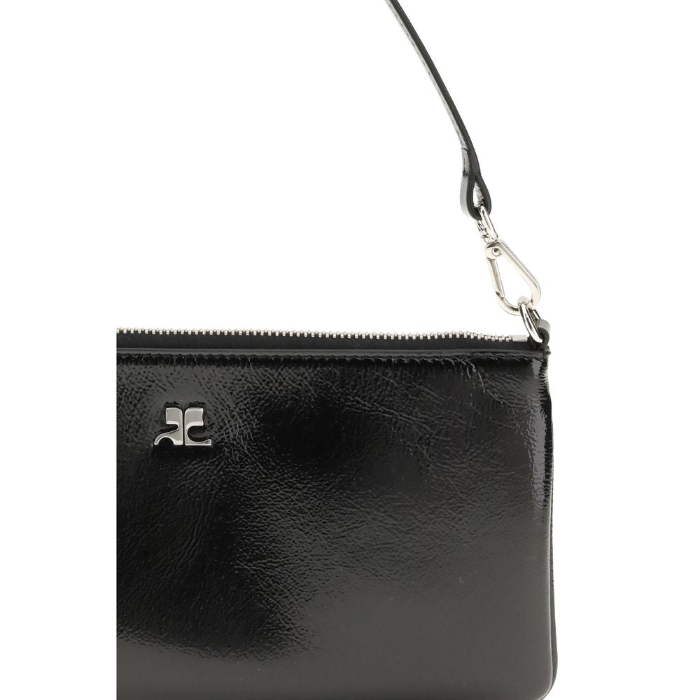 Courrèges Zipped Naplack Pouch - Black