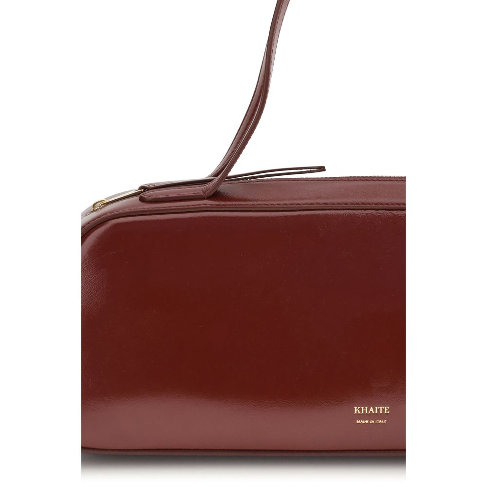 Khaite Simona Shoulder Bag - Red Crackle Patent Leather