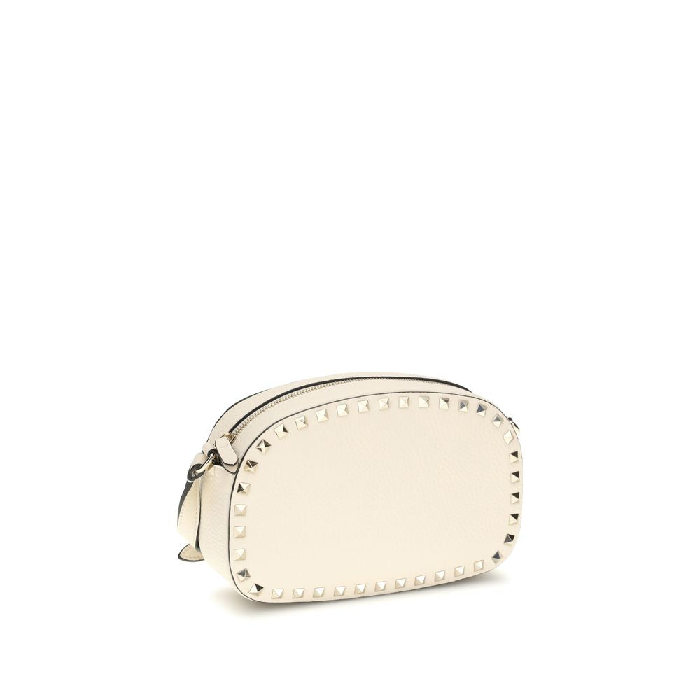 Valentino Garavani Rockstud Mini Crossbody Bag - White Grainy Calfskin