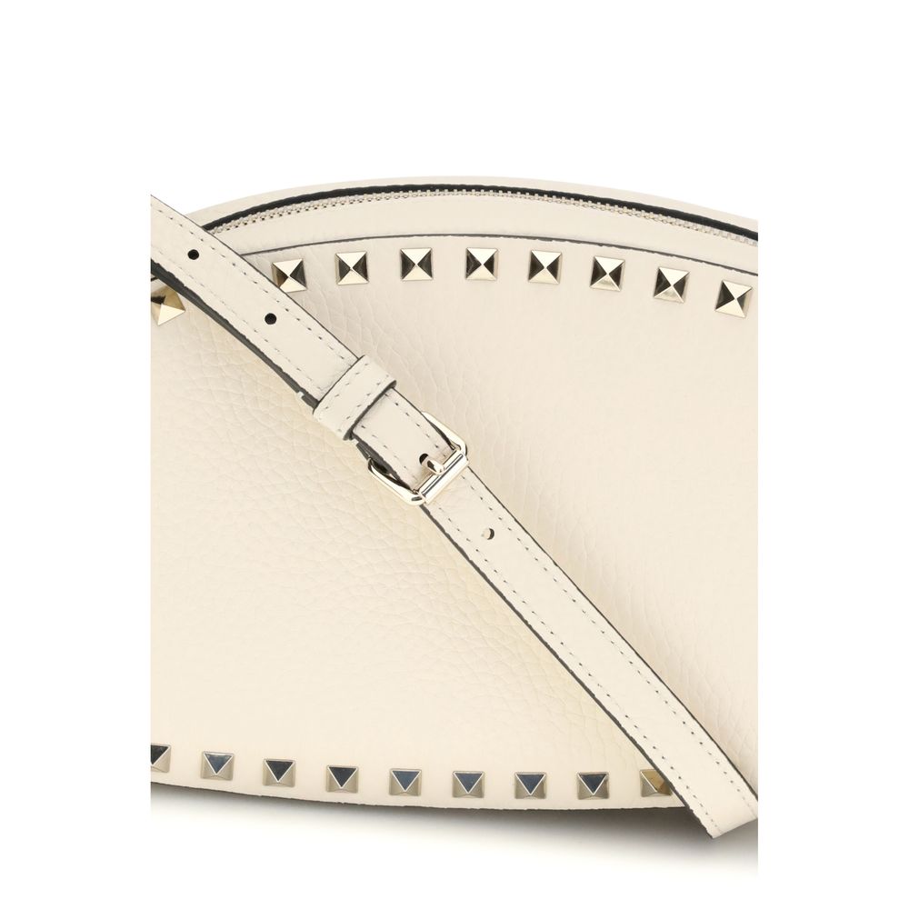 Valentino Garavani Rockstud Mini Crossbody Bag - White Grainy Calfskin