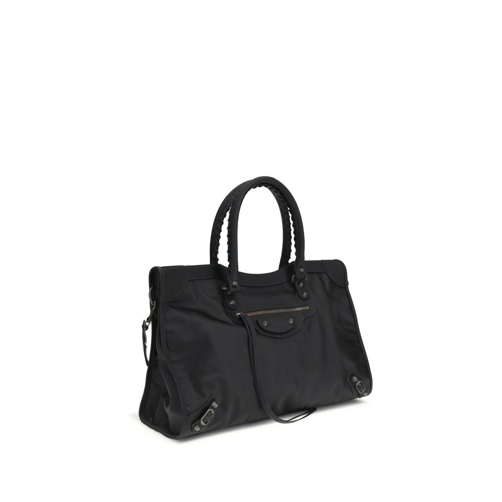 Balenciaga Men's Le City Bag Large in Black Nylon