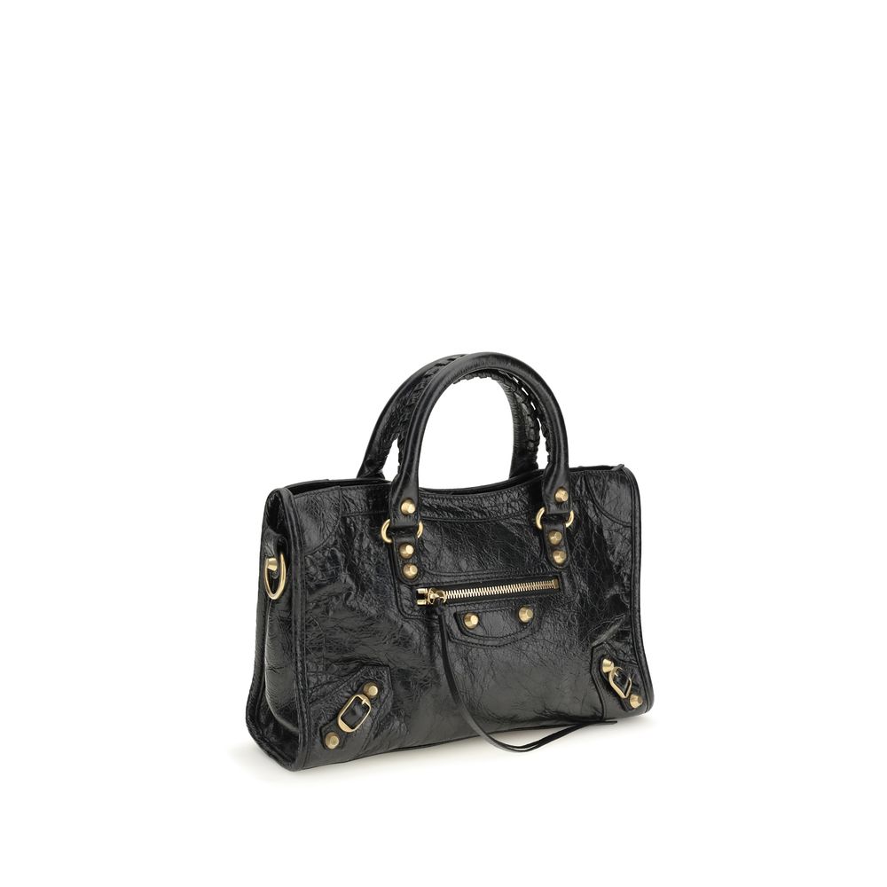 Balenciaga Le City Bag Small - Black Lambskin with Aged Gold Hardware
