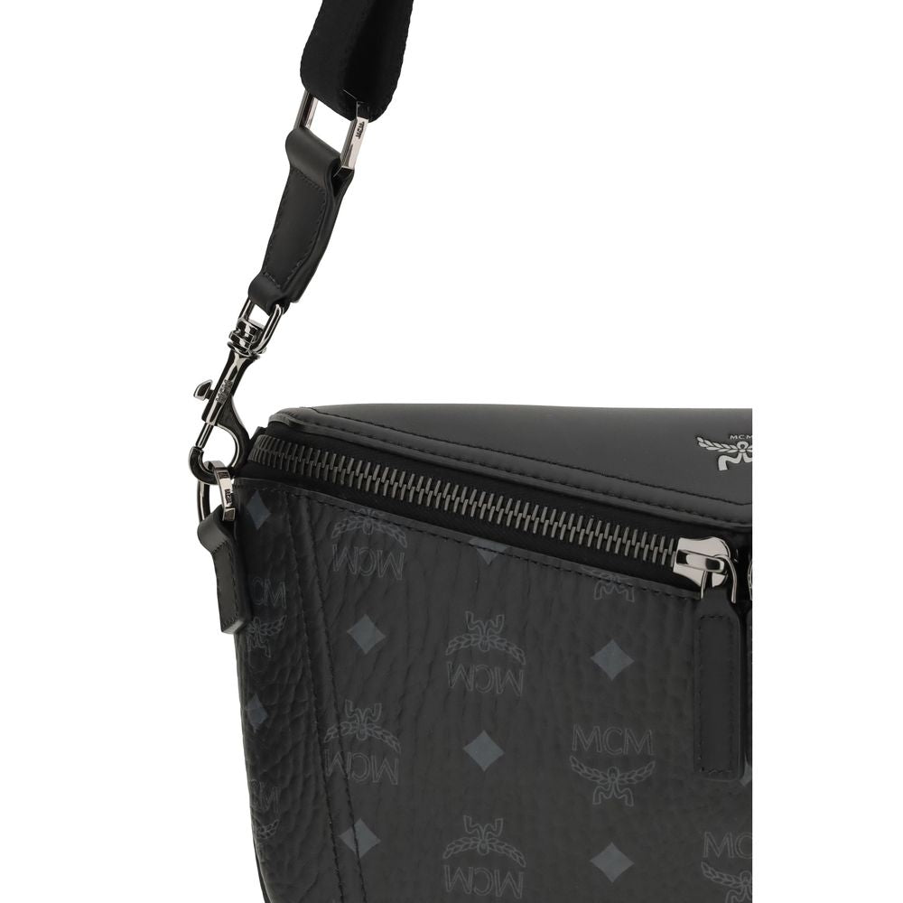 MCM Diamant 3D Crossbody Visetos Leather Mix – Black