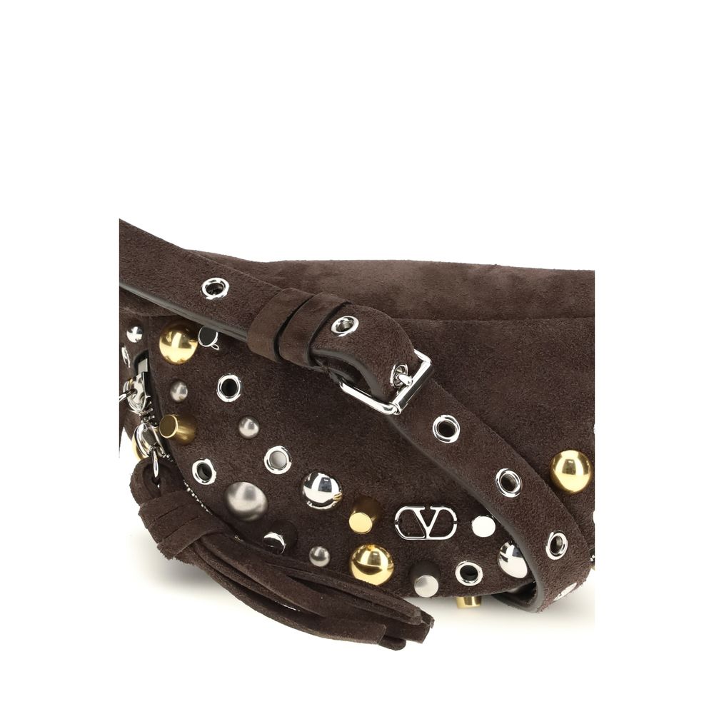 Valentino Garavani Nellcôte Suede Belt Bag - Dark Brown