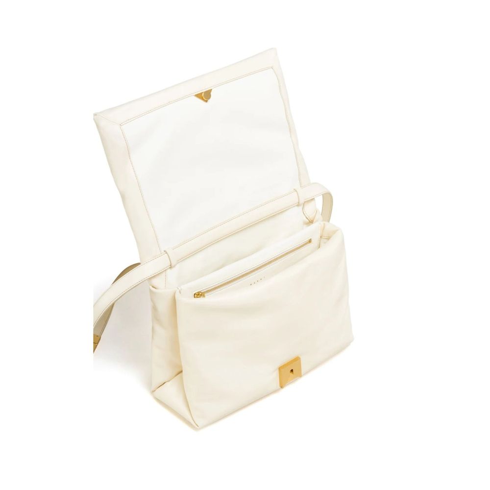 Marni Prisma Large Padded Shoulder Bag - Ivory