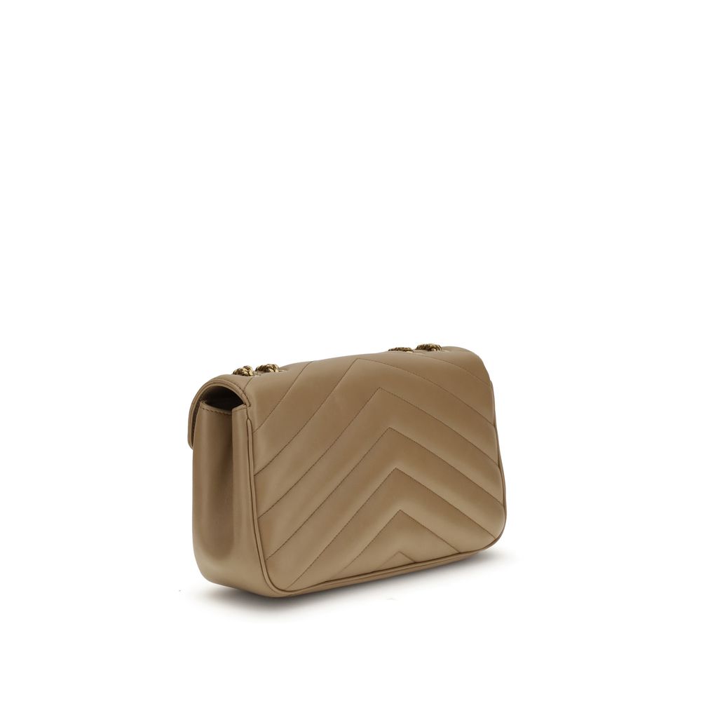 Saint Laurent Loulou Large Shoulder Bag - Beige
