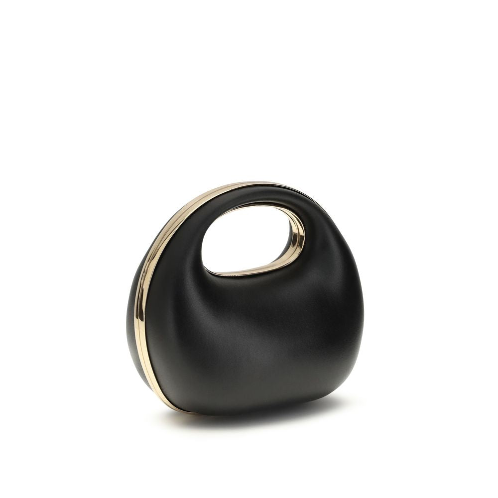 Sacai Round Leather Handbag - Black