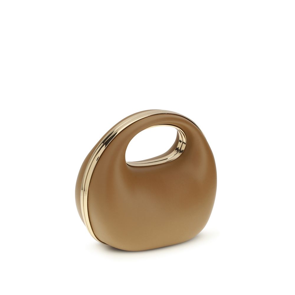 Sacai Round Leather Handbag - Camel