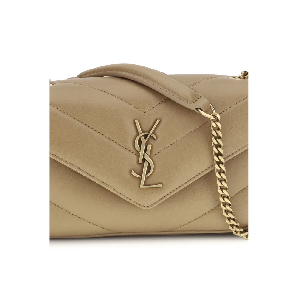Saint Laurent Loulou Small Shoulder Bag - Beige
