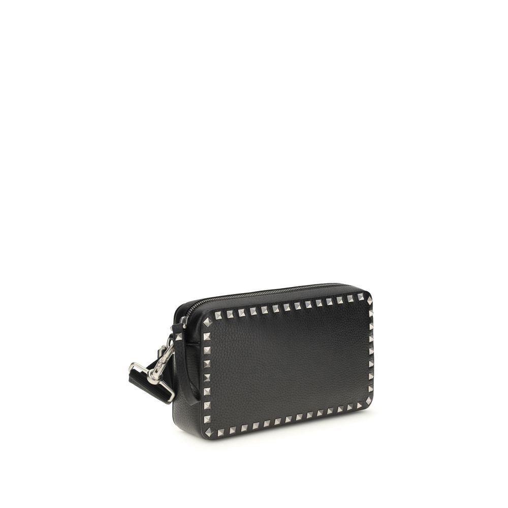 Valentino Garavani Men's Rockstud Crossbody Bag - Black Leather
