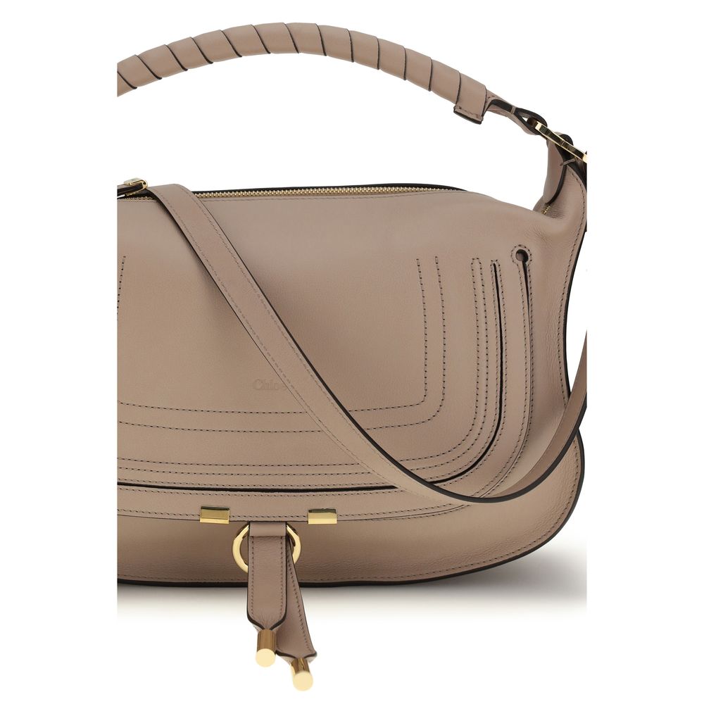 Chloé Small Marcie Shoulder Bag - Woodsmoke
