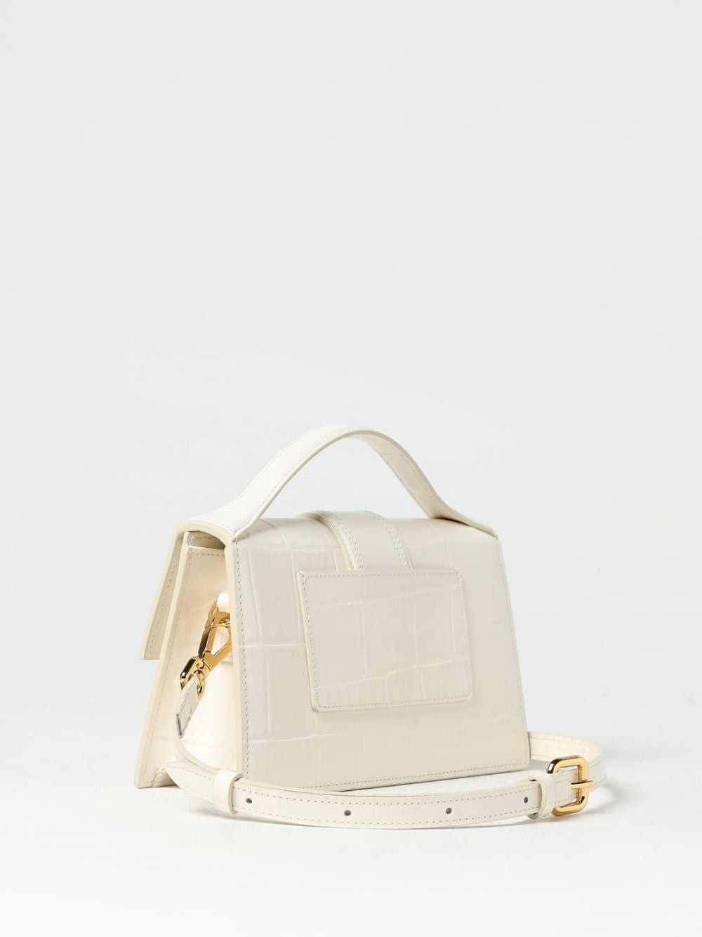 Jacquemus Le Grand Bambino - White Croco-Embossed