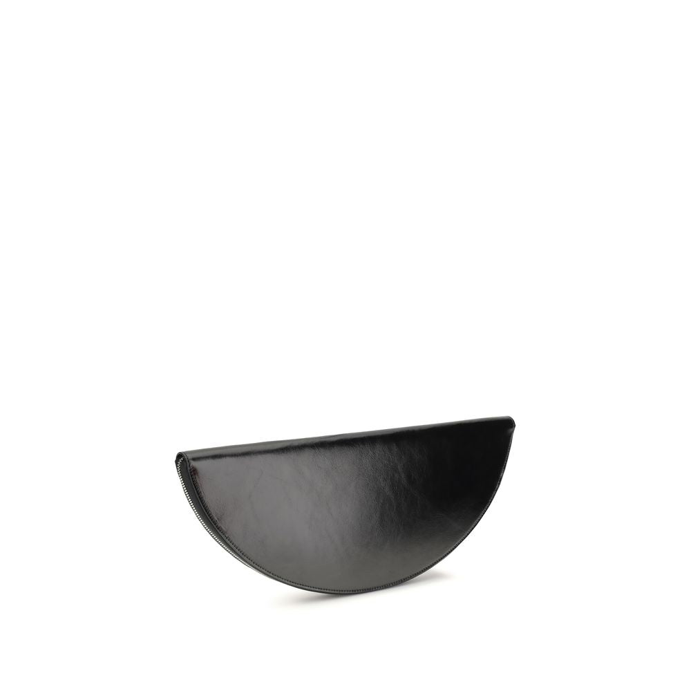 Maison Margiela Halfmoon Leather Clutch Bag - Black