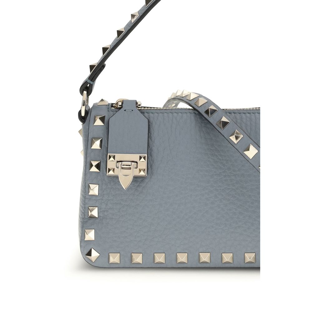Valentino Garavani Rockstud Small Crossbody Bag w/ Hook Closure - Blue