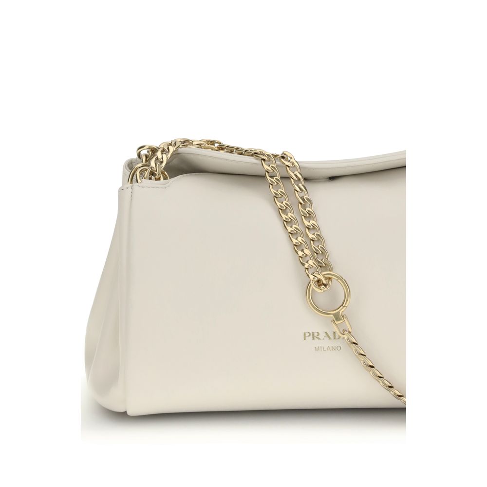 Prada Tumulte Small Nappa Leather Bag - White