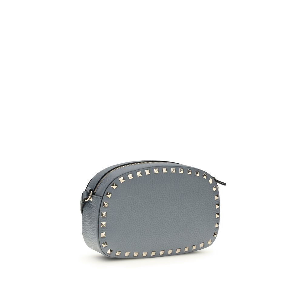 Valentino Garavani Rockstud Mini Crossbody Bag - Blue Grainy Calfskin