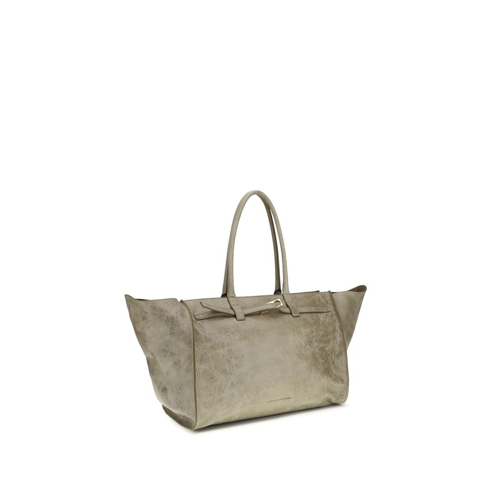 Benedetta Bruzziches Mame Weekend Suede Shoulder Bag - Beige