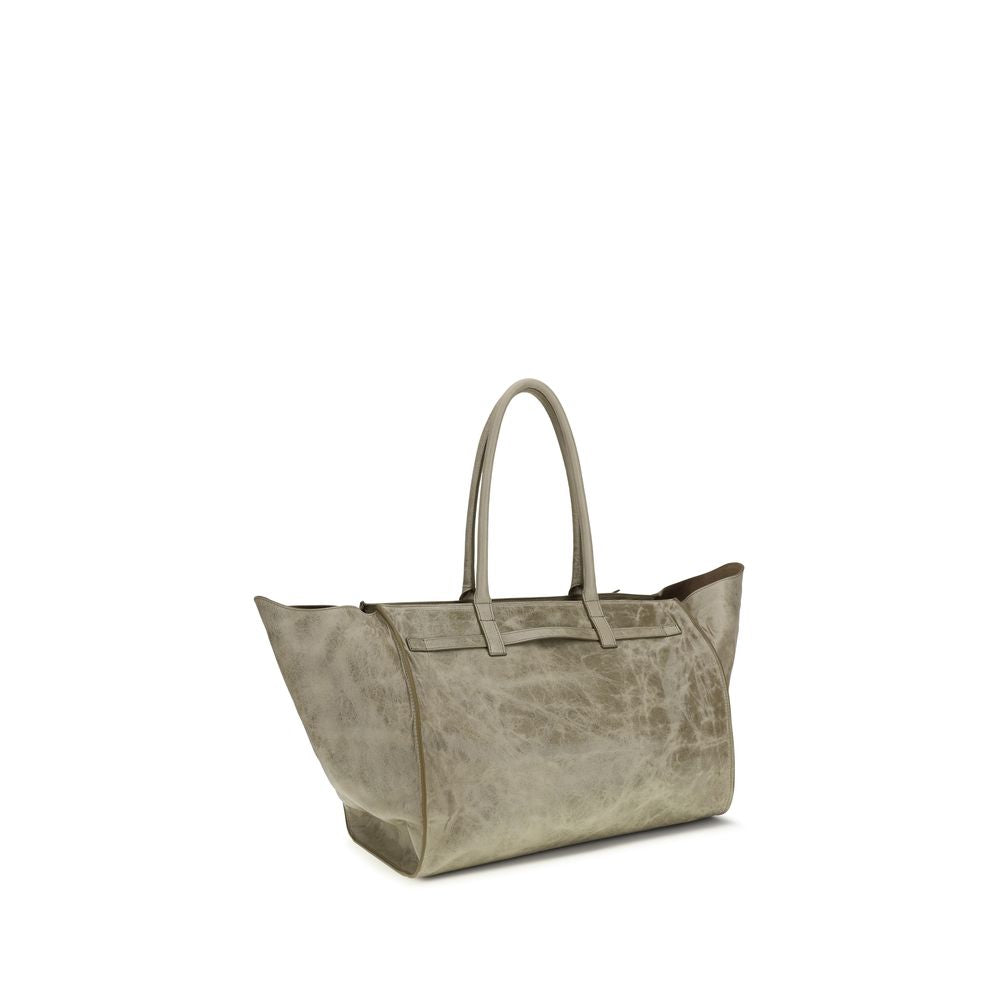 Benedetta Bruzziches Mame Weekend Suede Shoulder Bag - Beige