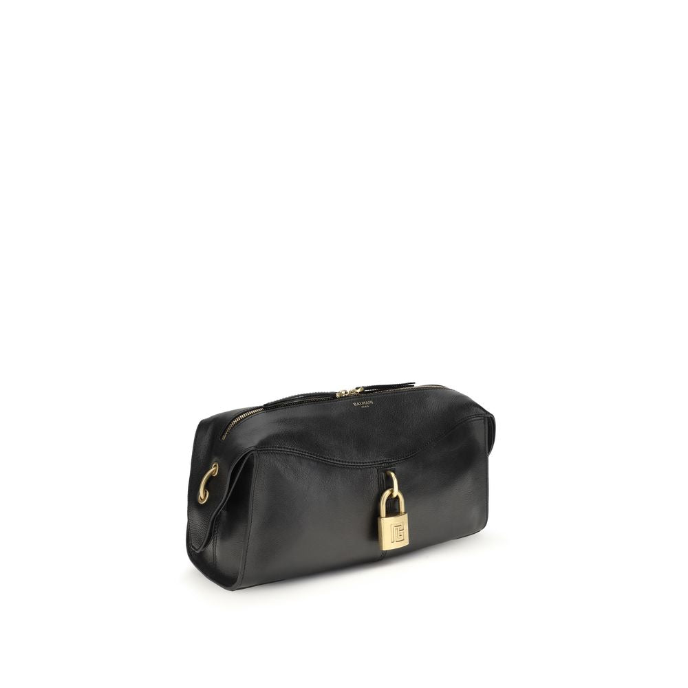 Balmain Pulse Shoulder Bag - Black Calfskin