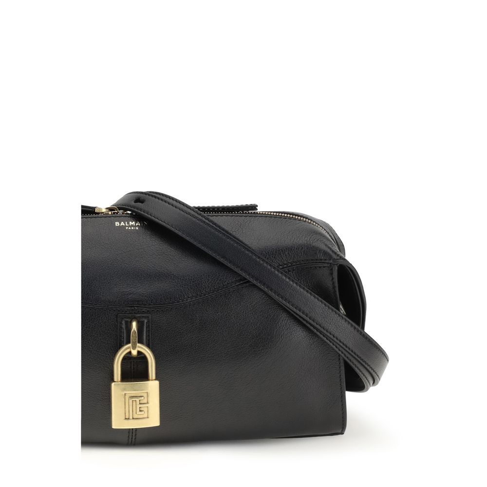 Balmain Pulse Shoulder Bag - Black Calfskin