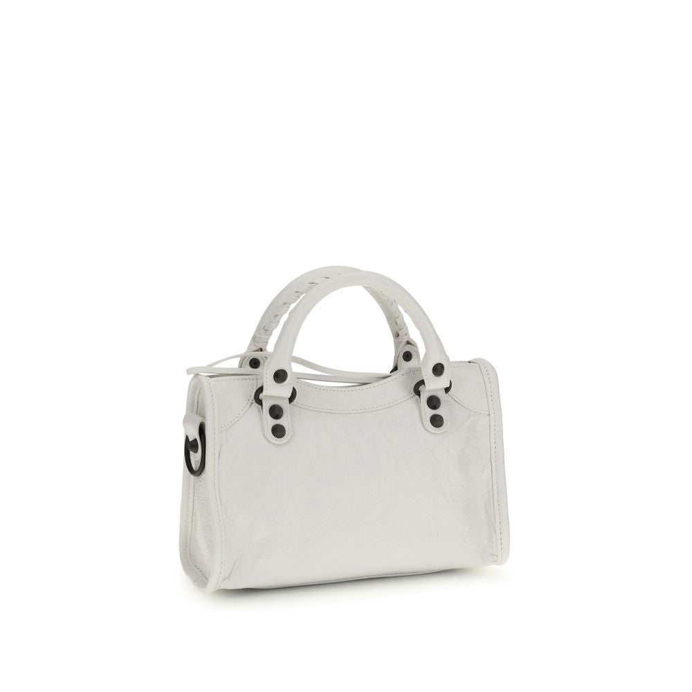 Balenciaga Le City Mini Bag - Optic White Arena Lambskin
