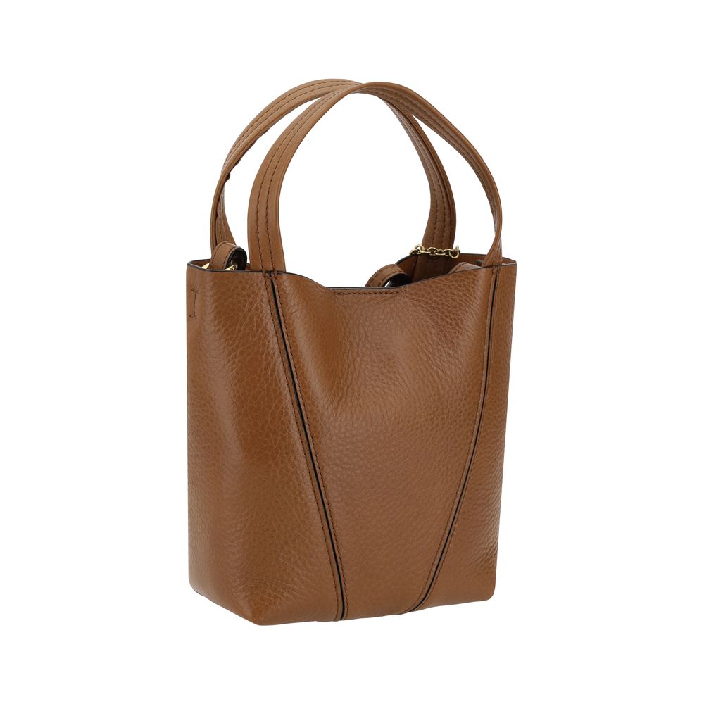 Chloé Spin Tote Bag Small - Clay Brown Grained Leather