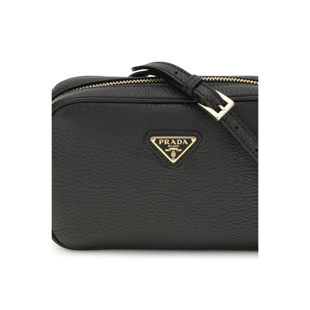 Prada Leather Mini Bag - Black with Gold Hardware