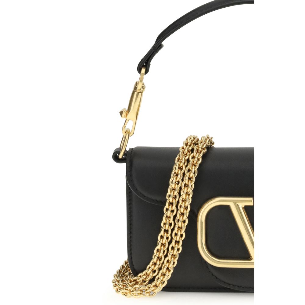 Valentino Garavani Locò Small Shoulder Bag in Calfskin – Black