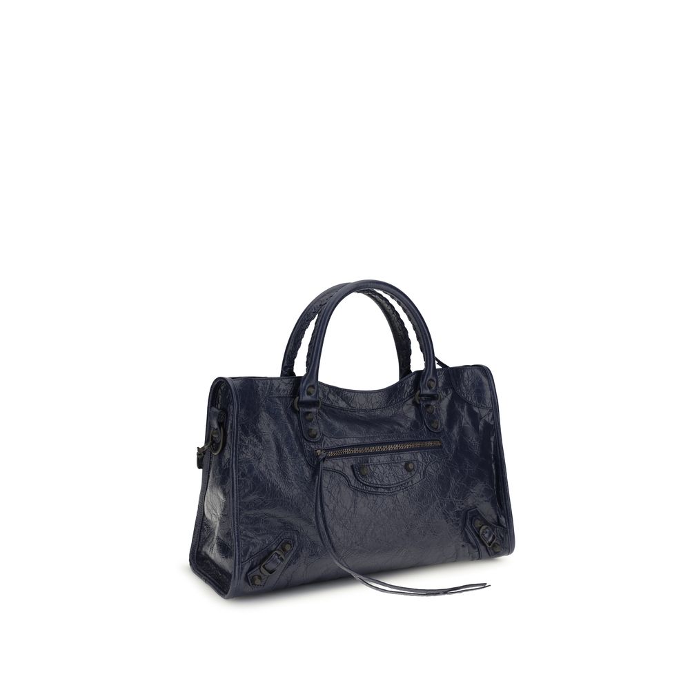 Balenciaga Le City Bag Medium - Black Lambskin with Brass Hardware