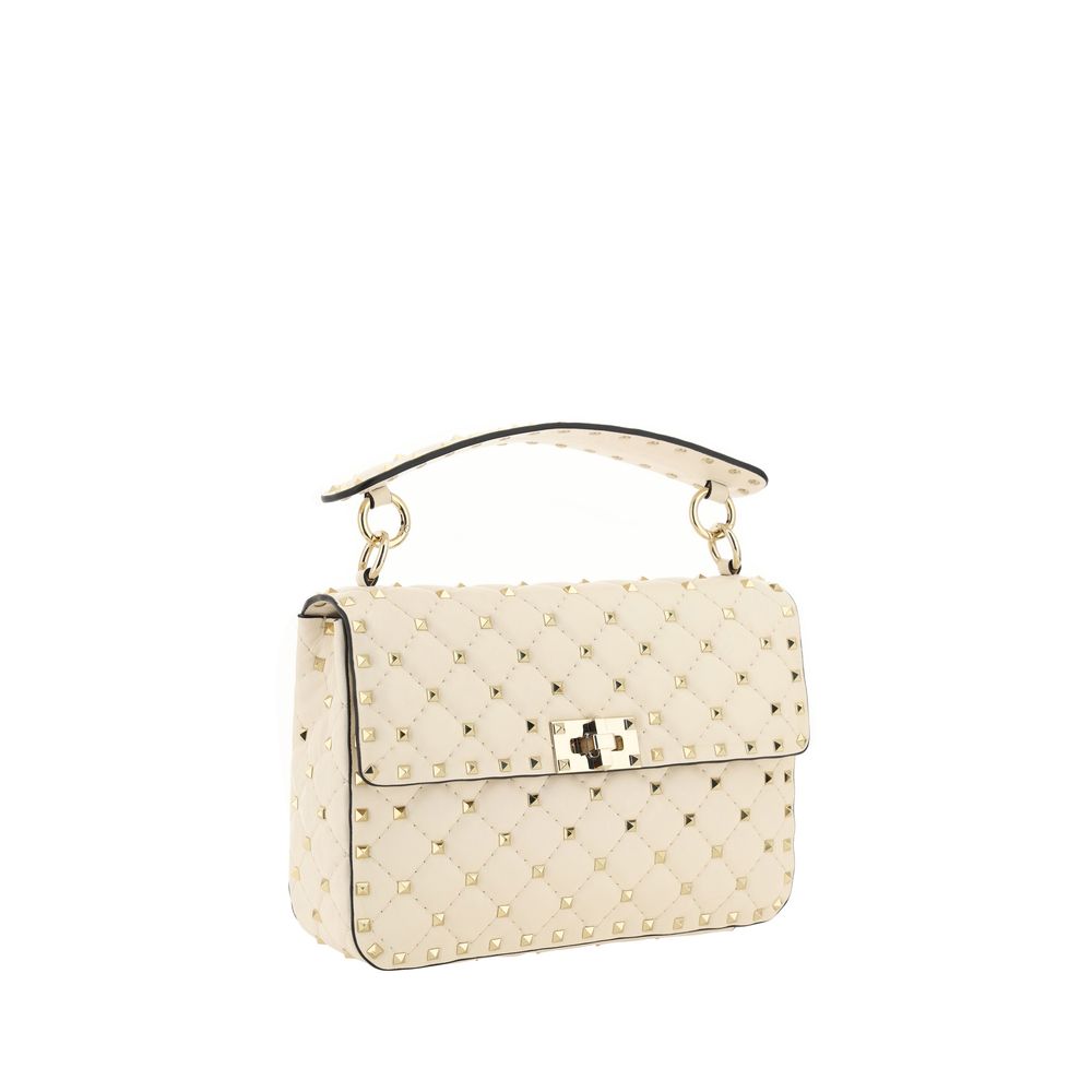 Valentino Garavani Rockstud Spike Handbag Medium - Cream