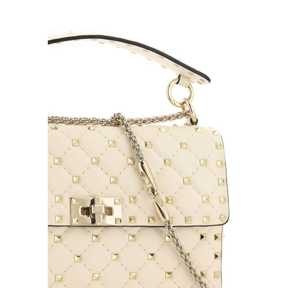 Valentino Garavani Rockstud Spike Handbag Medium - Cream