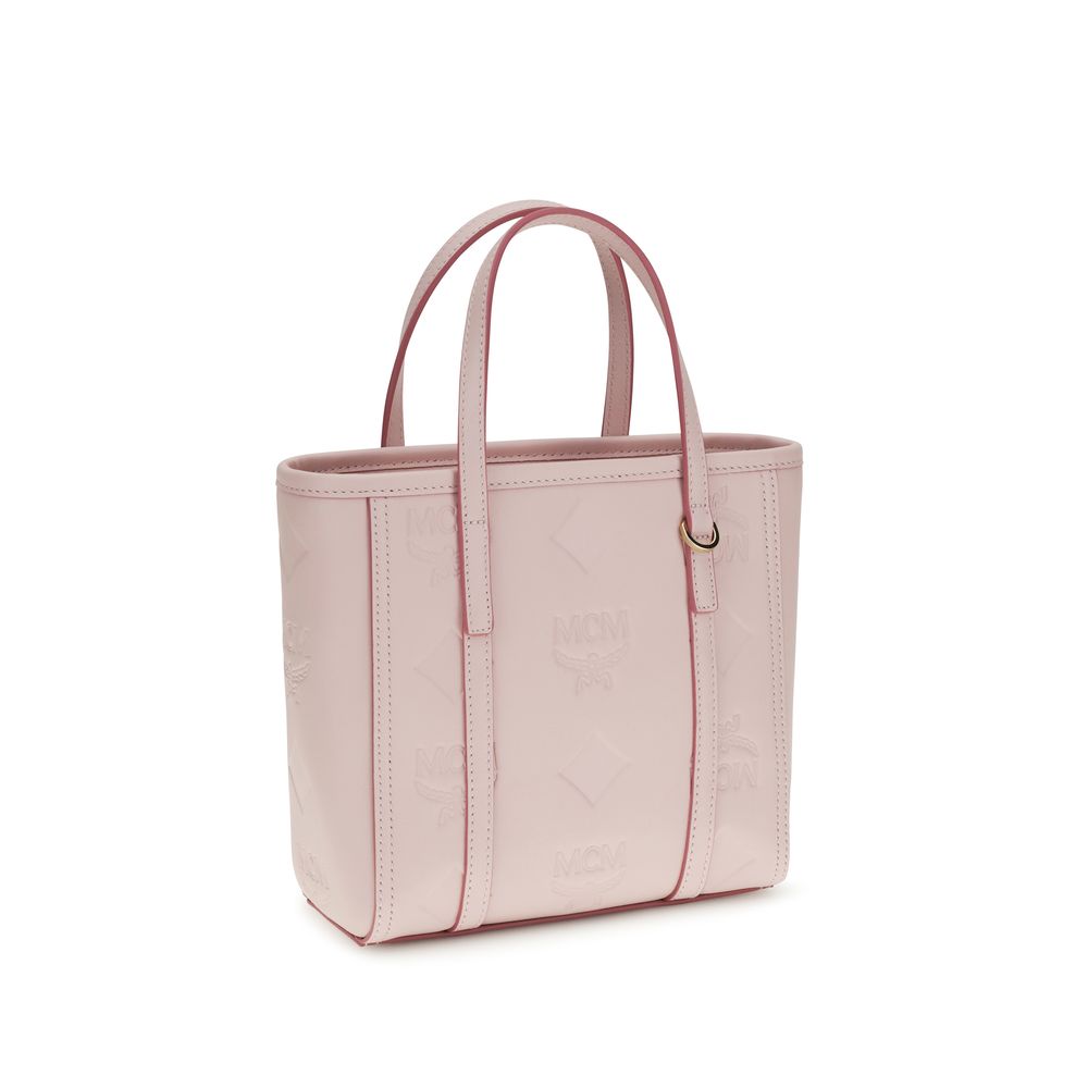 MCM Toni Top-Zip Shopper Small – Lotus Pink