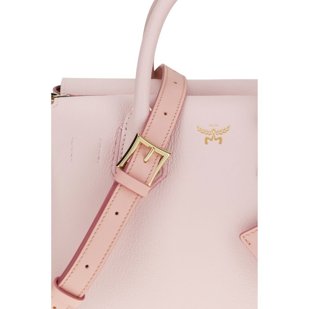 MCM Milla Tote Small – Lotus Pink Leather