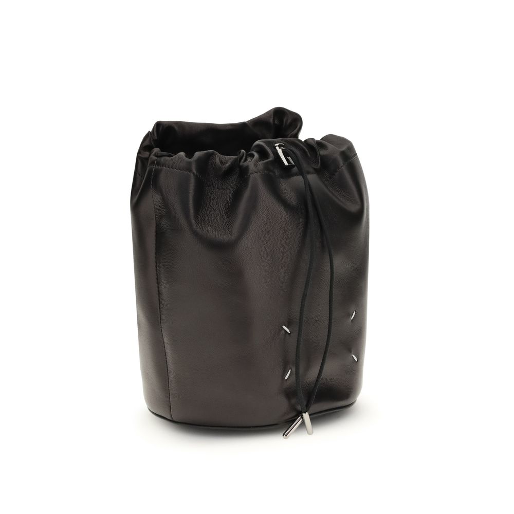 Maison Margiela Drawstring Pouch - Black Nappa Leather