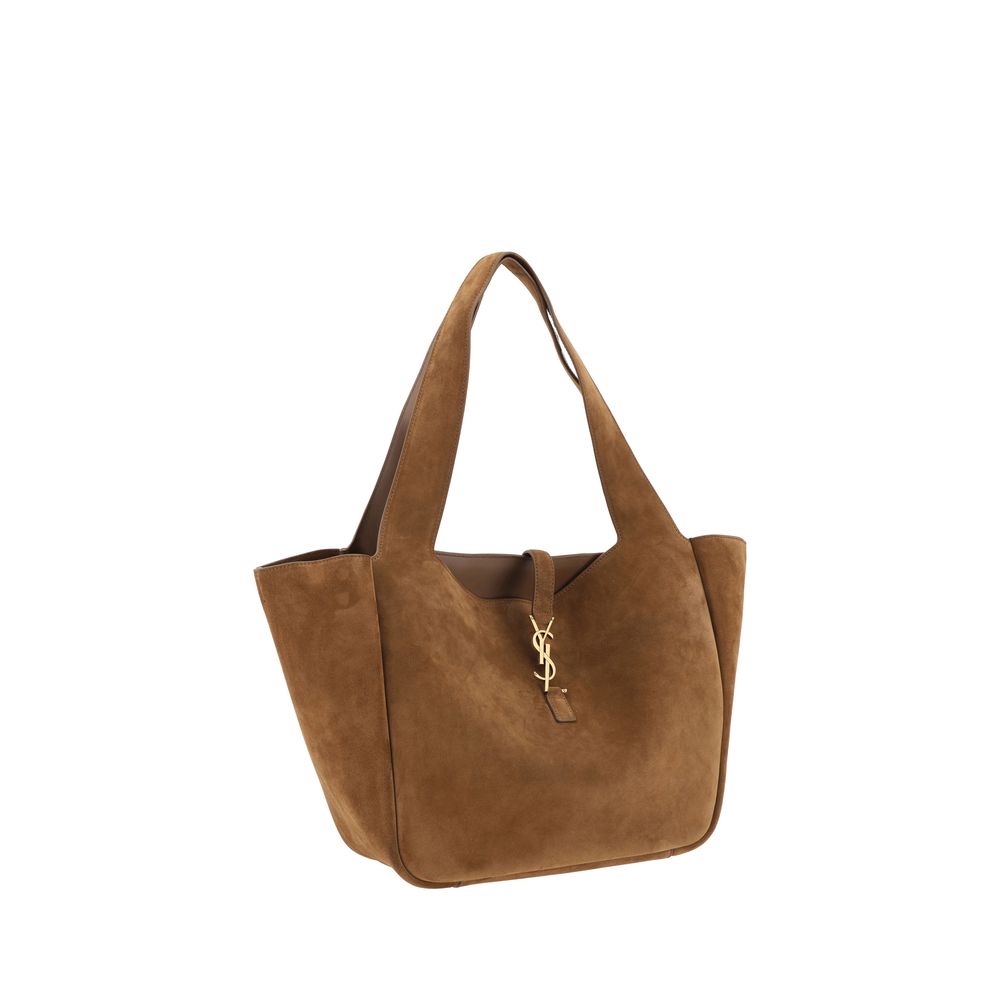 Saint Laurent Le 5 À 7 Bea Suede Tote - Caramel Cognac
