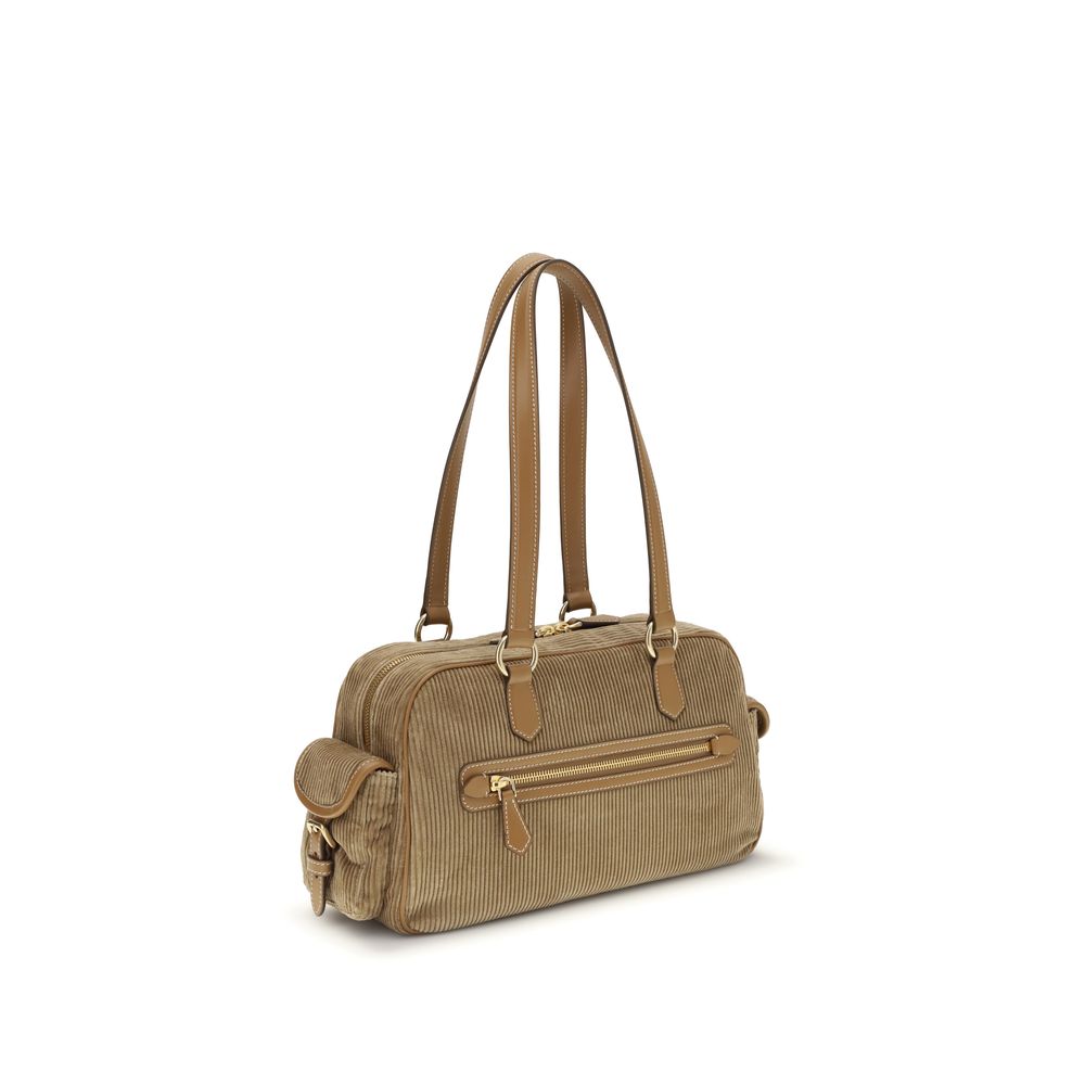 Miu Miu Corduroy Multi-Pocket Shoulder Bag - Cinnamon Brown