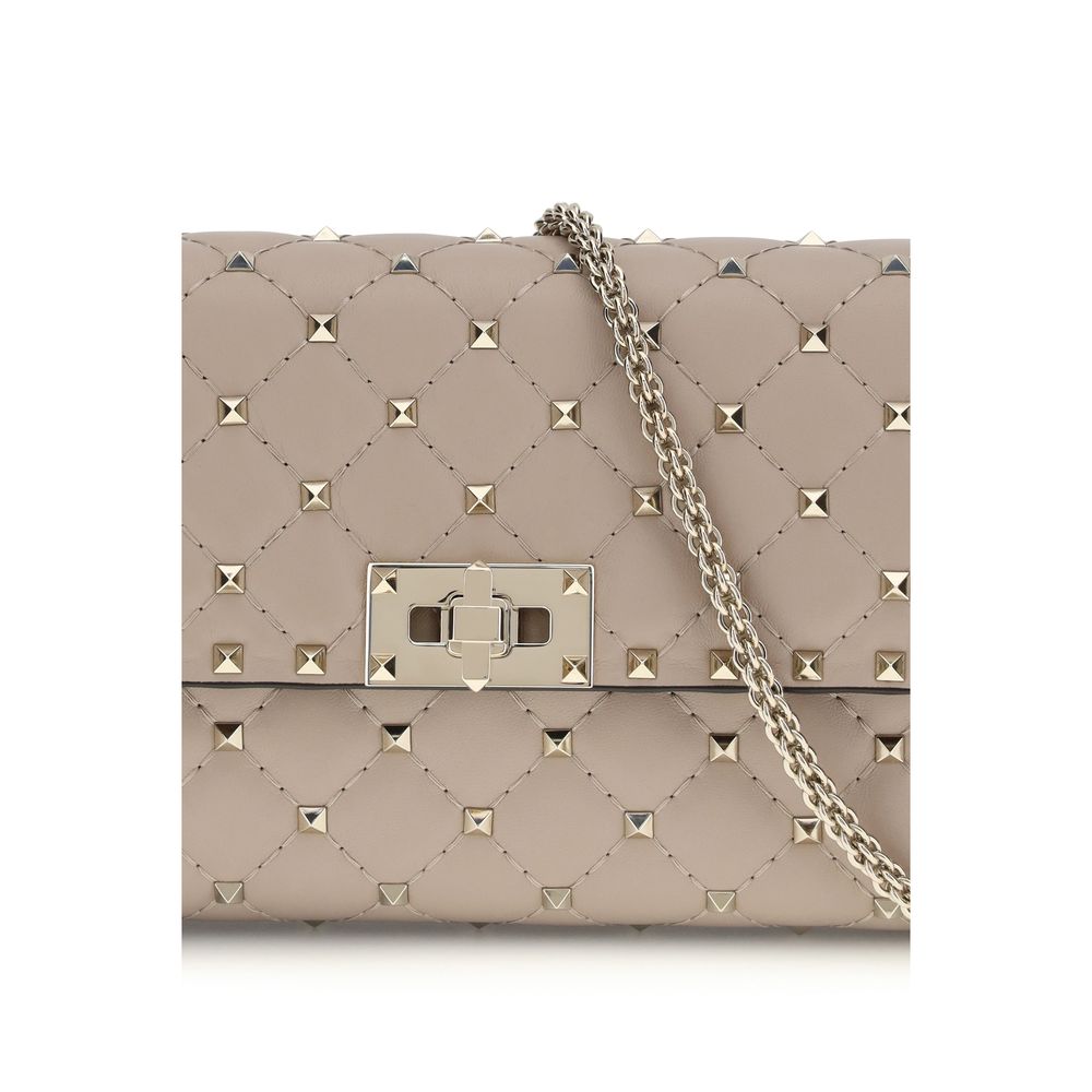Valentino Garavani Rockstud Spike Crossbody Clutch - Poudre Nappa Leather