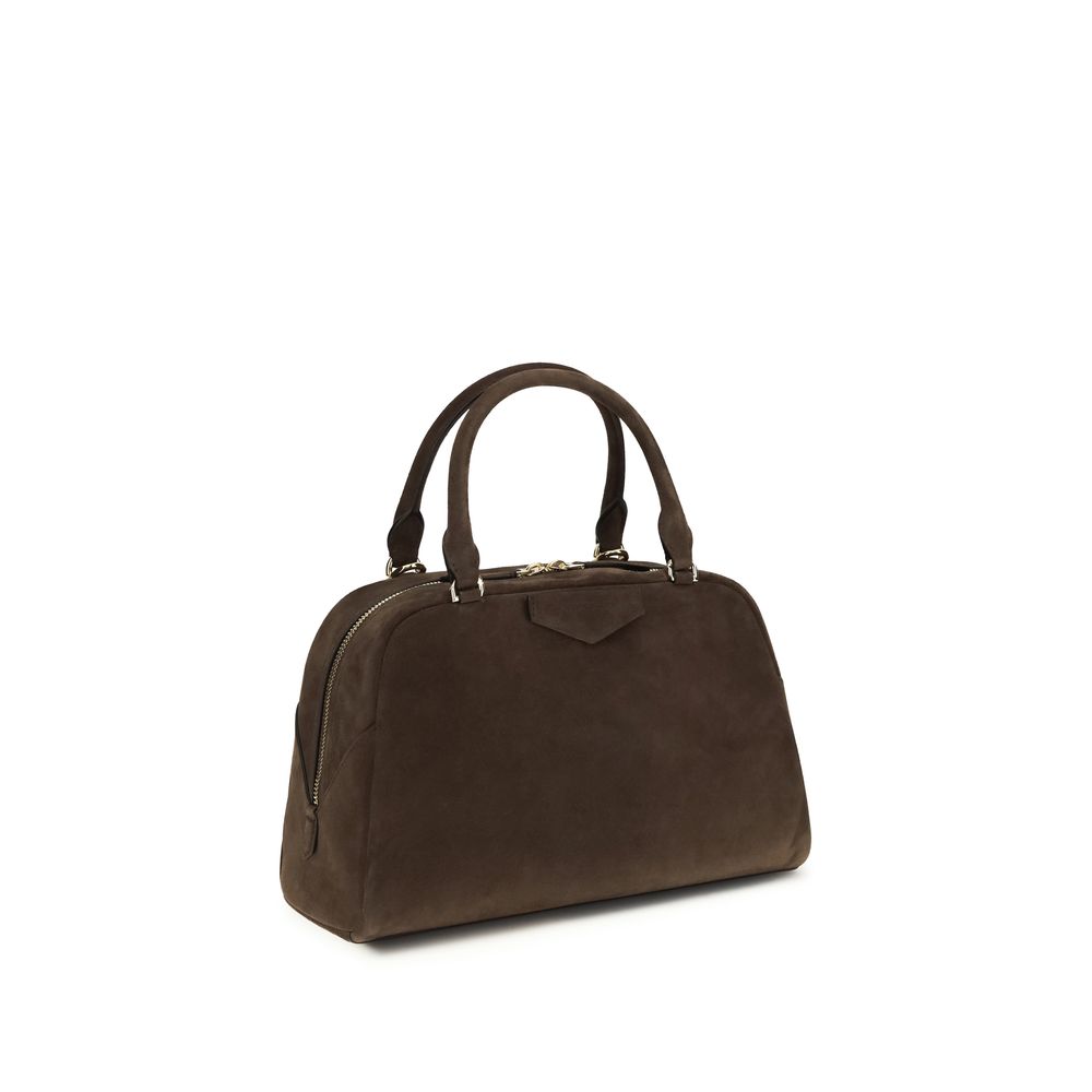 Givenchy Antigona East-West Medium Suede Bowling Bag - Ebony Brown