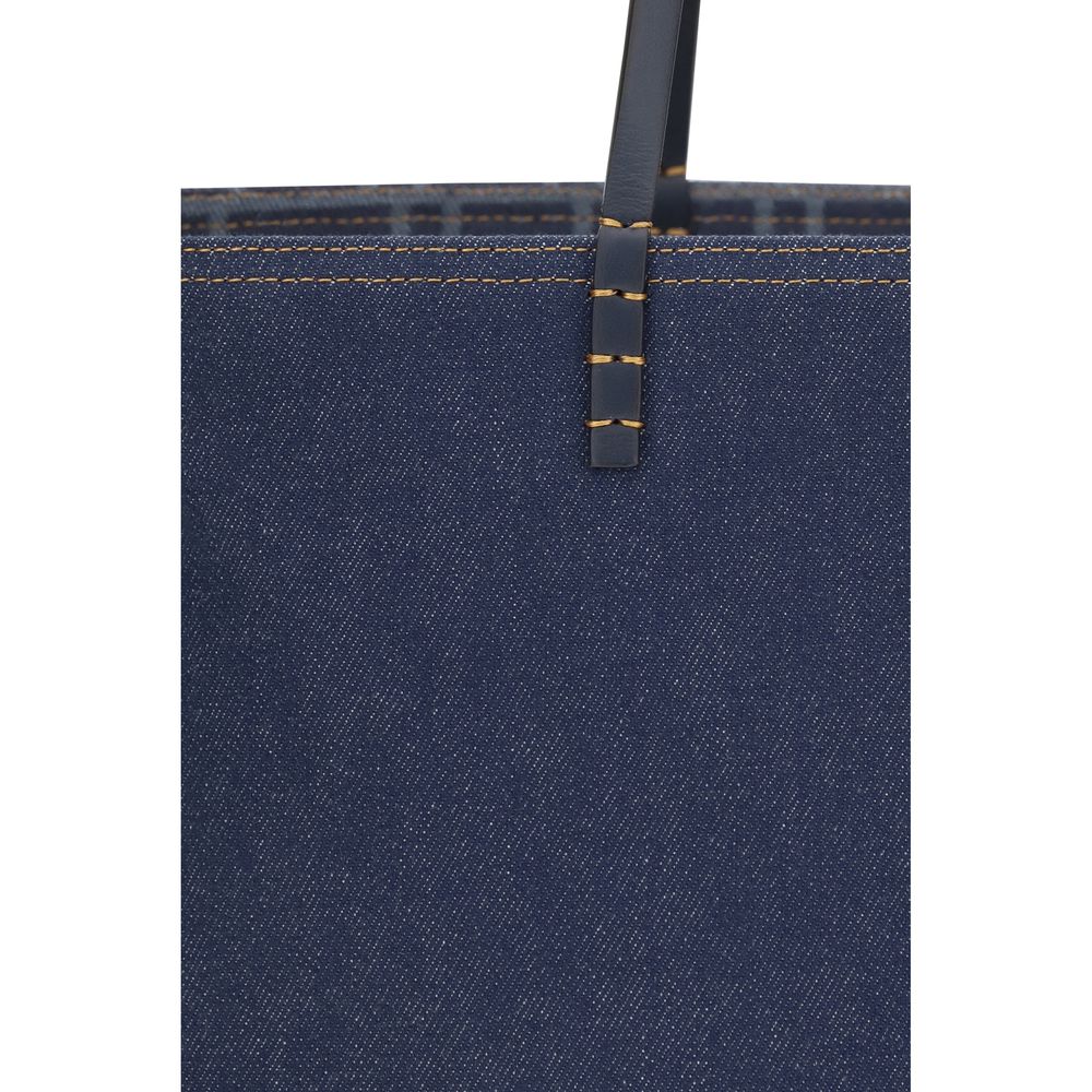 Fendi Roll Large Reversible Shopper Bag - Denim Blue FF Jacquard