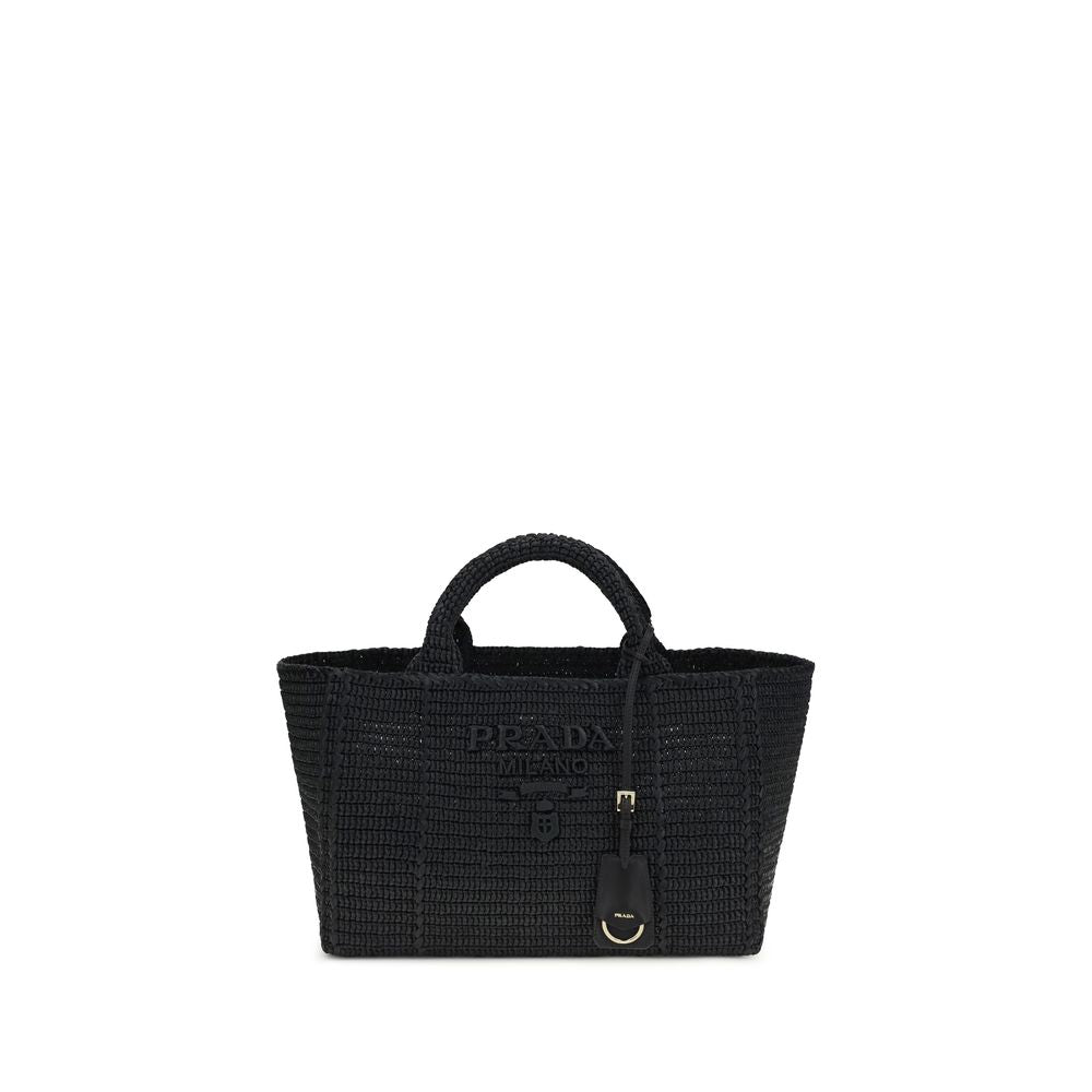 Prada Crochet Tote Bag Large - Black