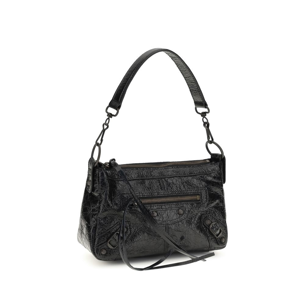 Balenciaga Le City Moto Mini Bag - Black Arena Lambskin