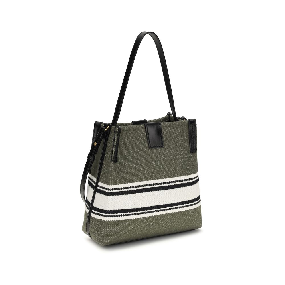 Balmain Release Bucket Bag - Canvas & Calfskin