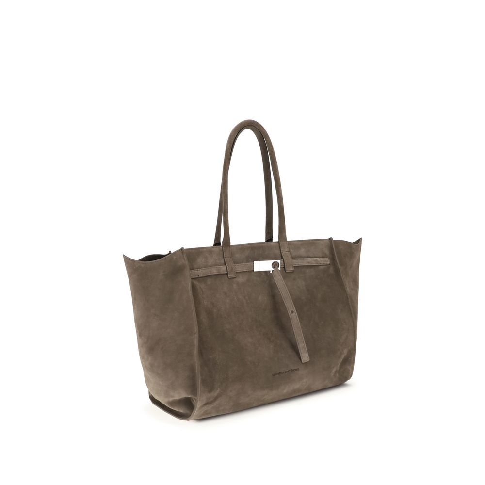 Benedetta Bruzziches Mame Weekend Suede Shoulder Bag - Umber