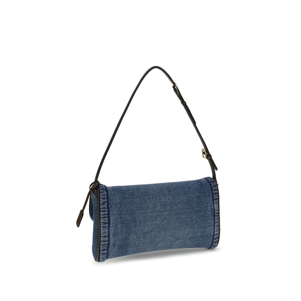 Valentino Garavani DeVain Small Shoulder Bag - Denim