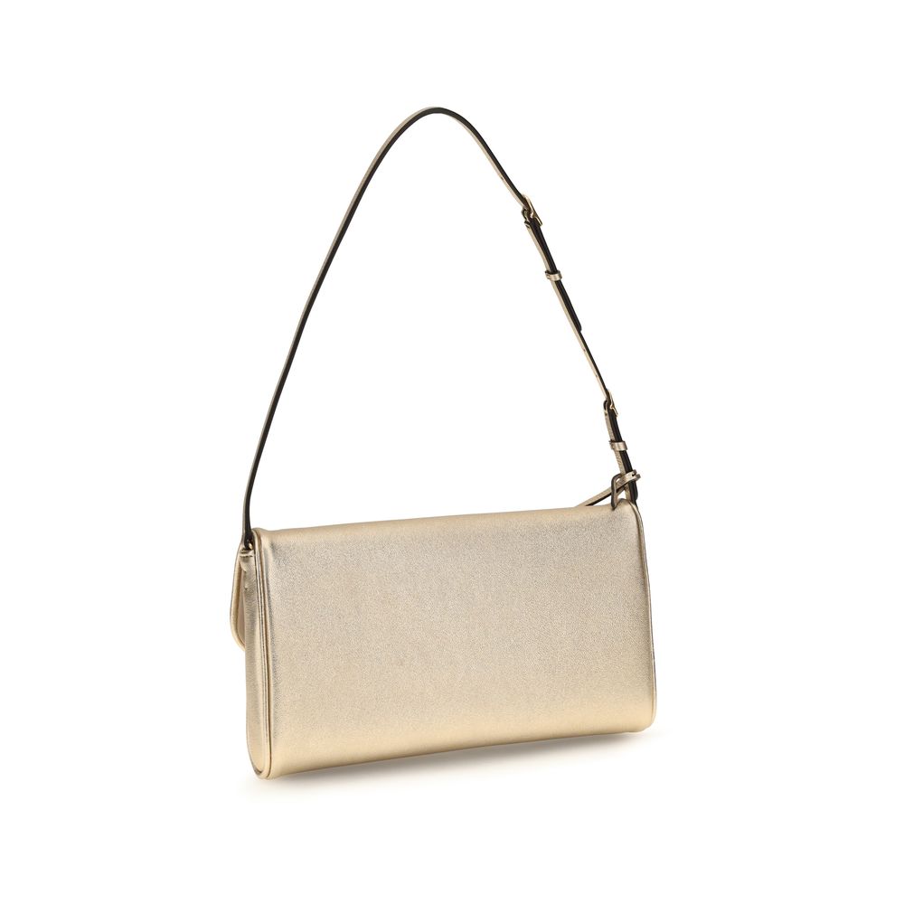 Valentino Garavani DeVain Small Shoulder Bag - Gold Laminated Nappa Leather