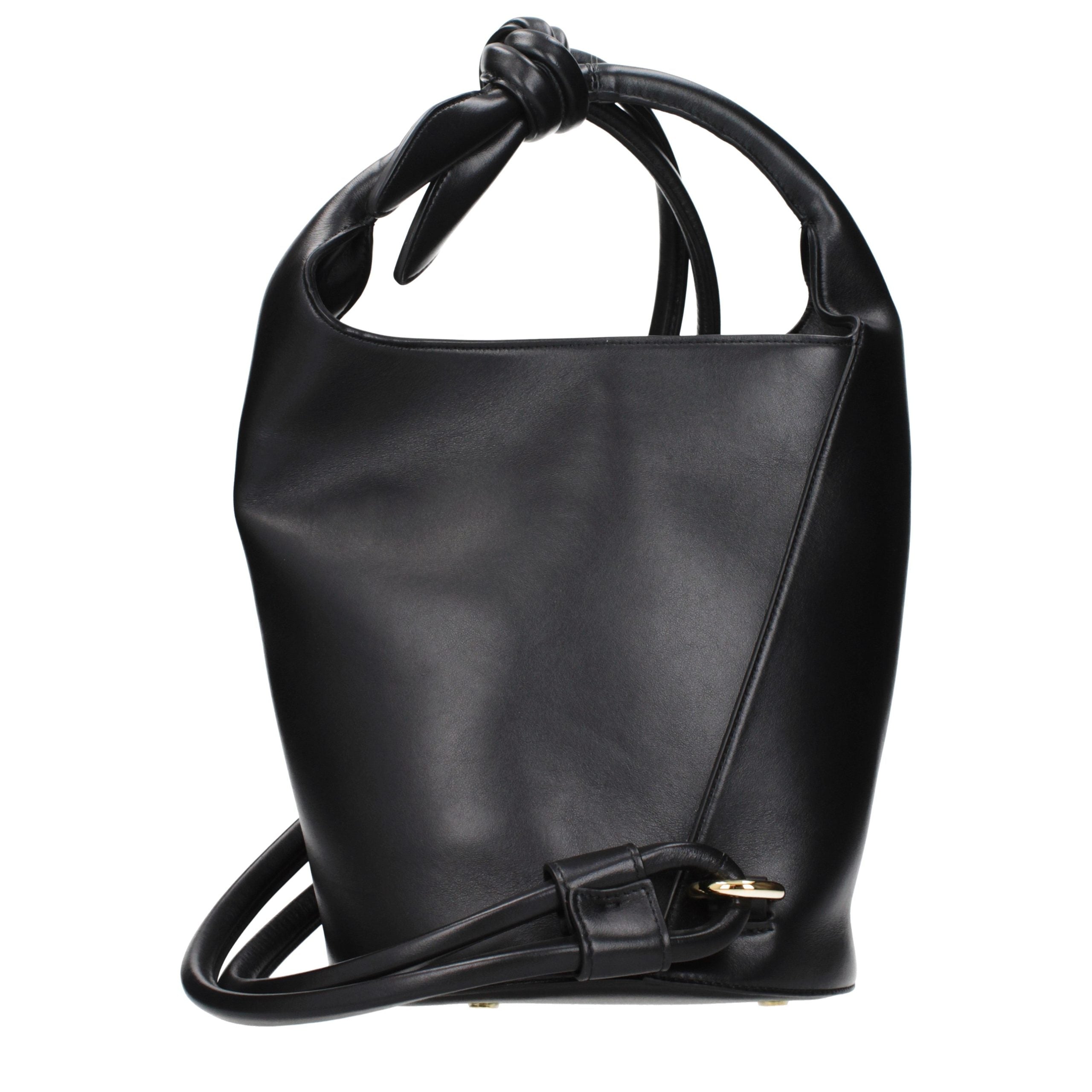 Jacquemus Le Petit Tourni Leather Bucket Bag - Black