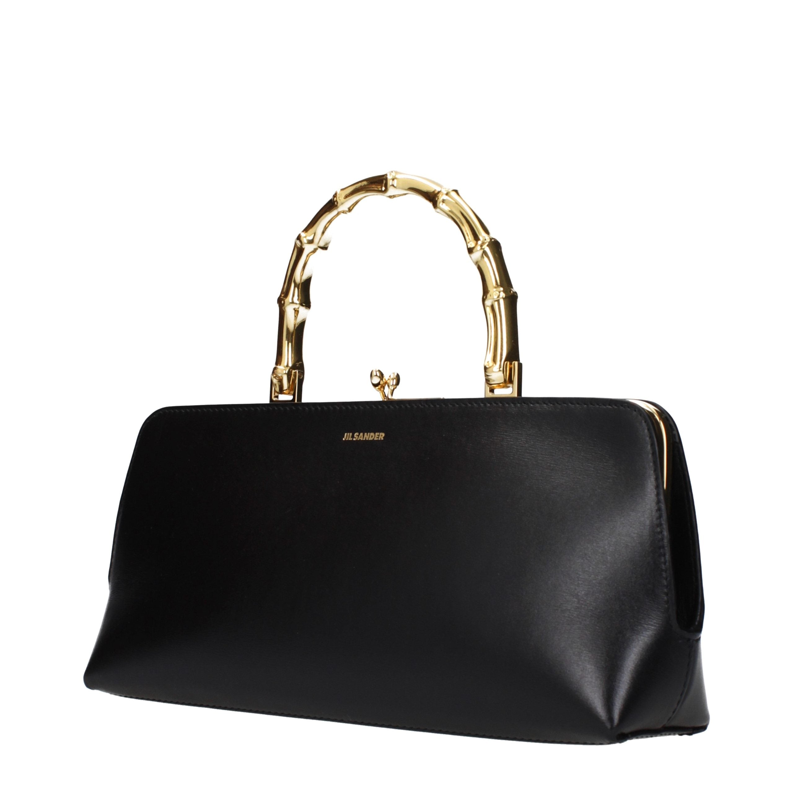 Jil Sander Goji Bamboo Small - Black Leather